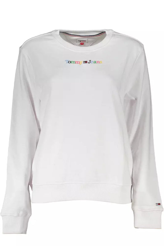 Chic White Logo-Embroidered Sweater