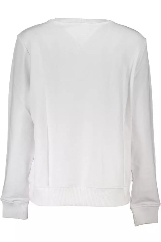 Chic White Logo-Embroidered Sweater