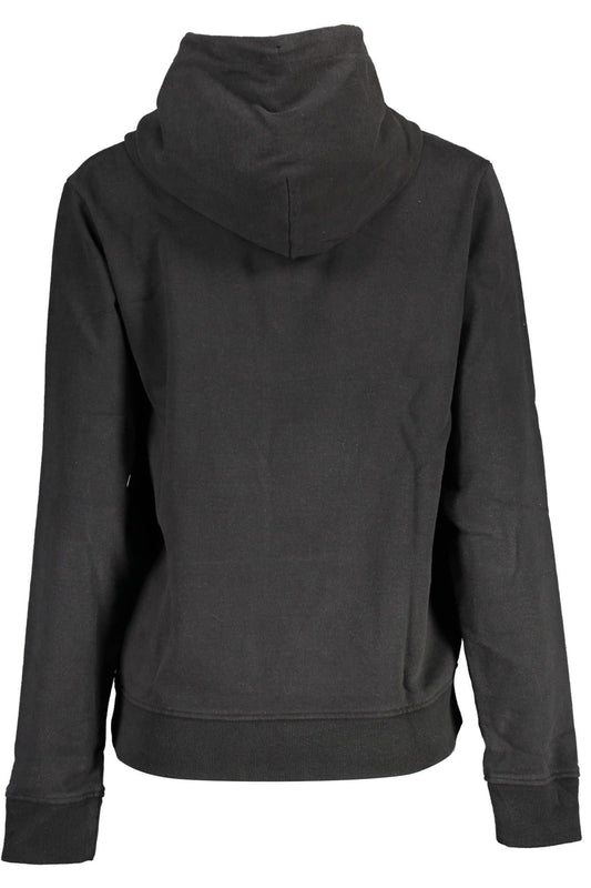 Elegant Black Hooded Sweatshirt