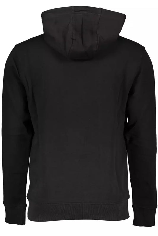 Chic Black Hooded Sweatshirt with Embroidery