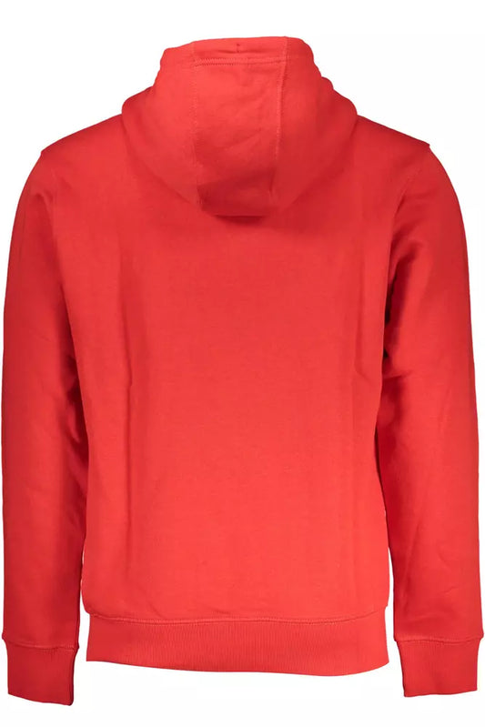 Classic Red Hooded Fleece Sweatshirt