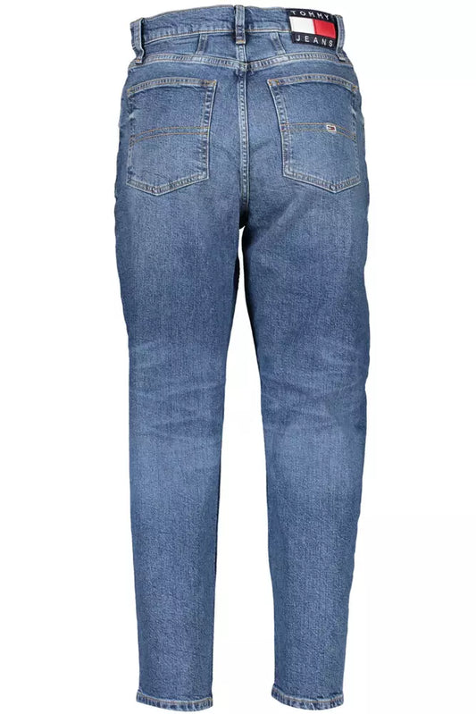 Ultra High Rise Tapered Mom Jeans in Washed Blue
