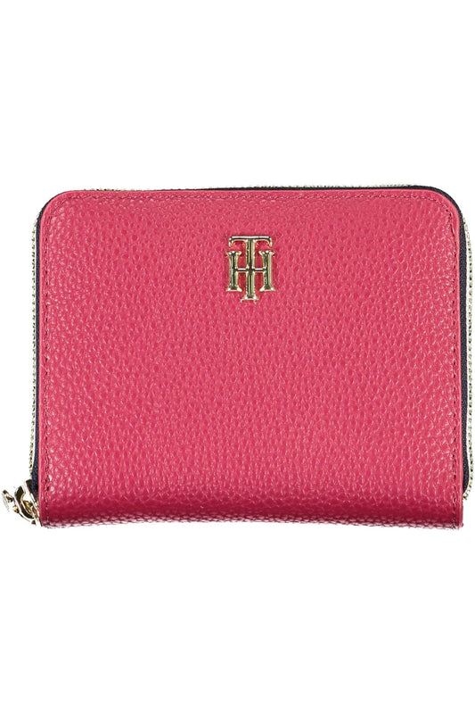 Chic Red Contrast Detail Wallet