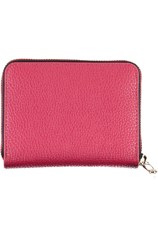 Chic Red Contrast Detail Wallet