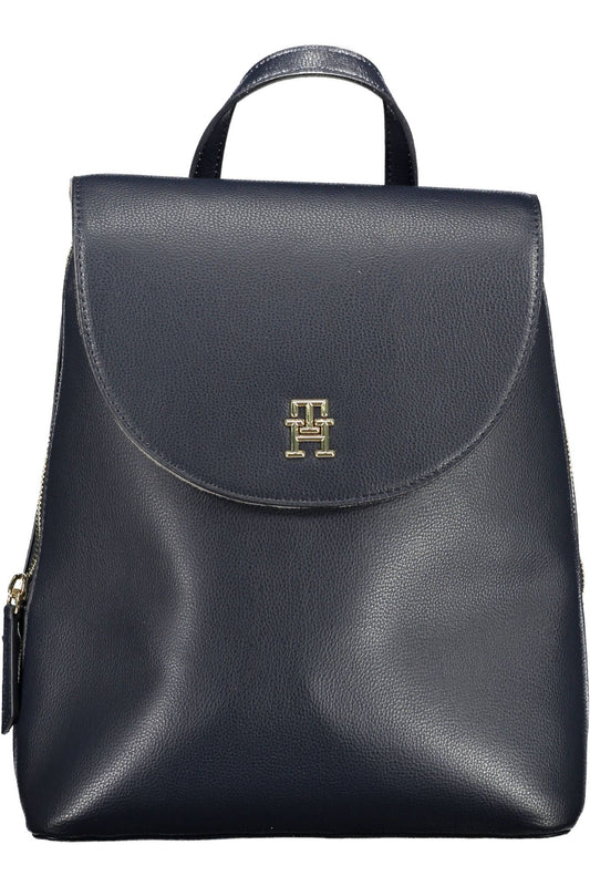 Chic Blue Backpack with Contrasting Accents