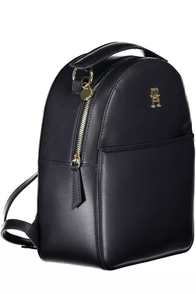 Chic Blue Contrast Detail Backpack with Logo