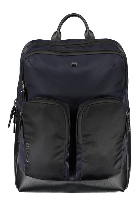 Sleek Water-Repellent Blue Backpack