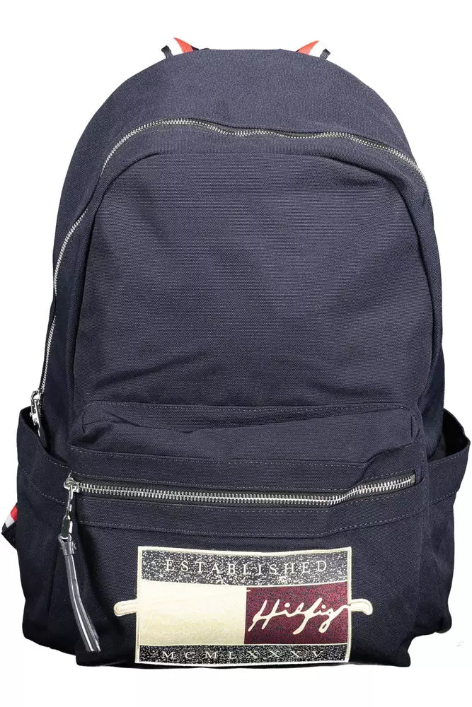 Elegant Blue Contrast Detail Backpack
