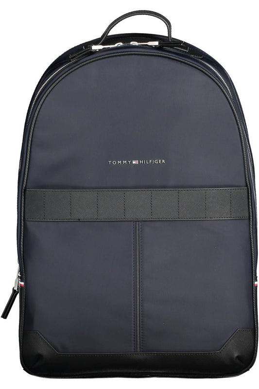 Chic Contrast Detail Blue Backpack