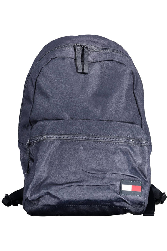 Sleek Blue Urban Backpack with Logo Detail