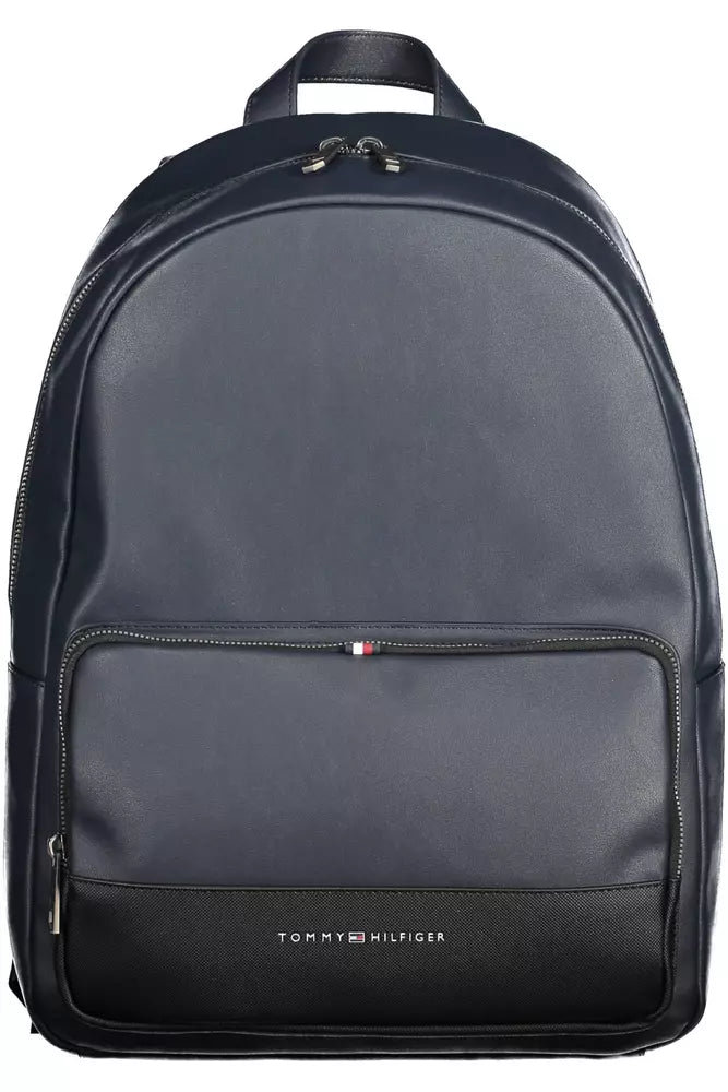 Chic Urban Blue Backpack with Laptop Compartment