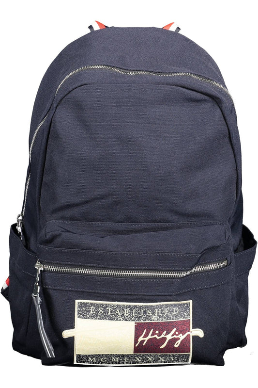 Chic Blue Contrasting Details Backpack