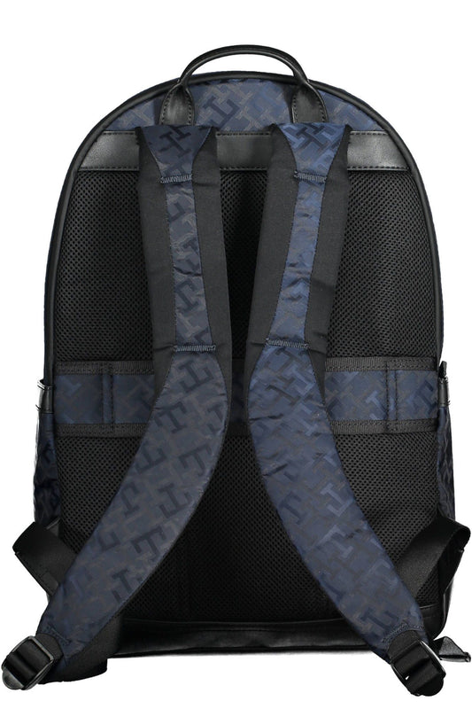 Chic Blue Recycled Backpack for the Stylish Voyager