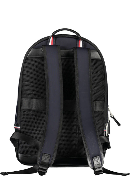 Elegant Blue Urban Backpack With Logo Detail