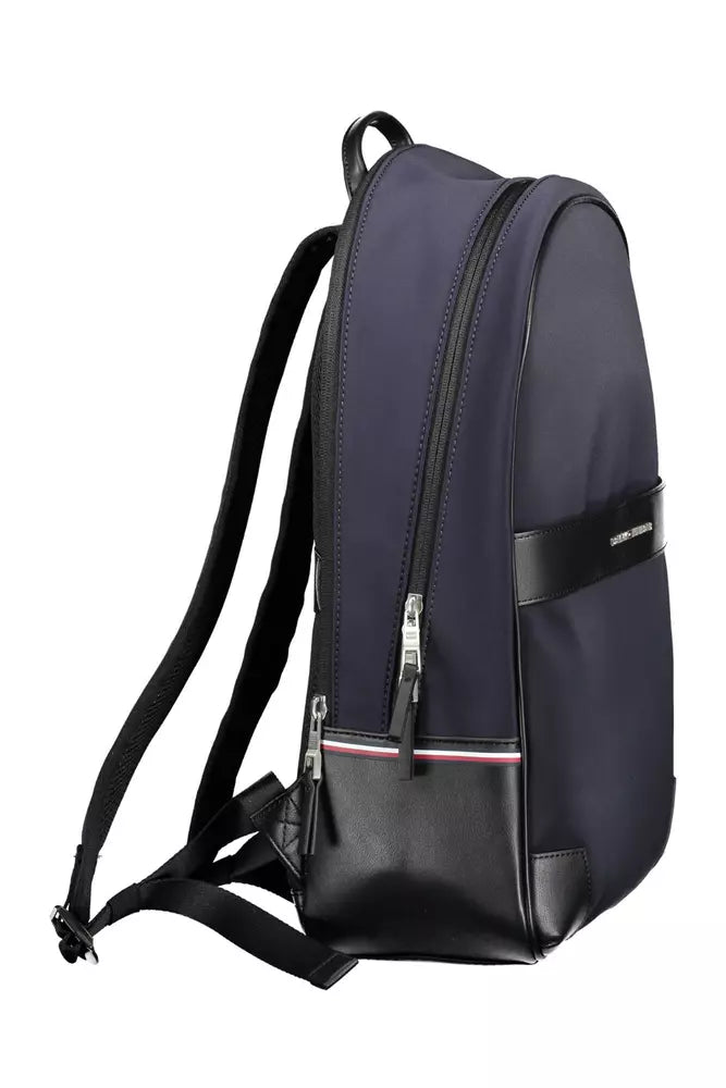 Elegant Blue Urban Backpack with Laptop Compartment