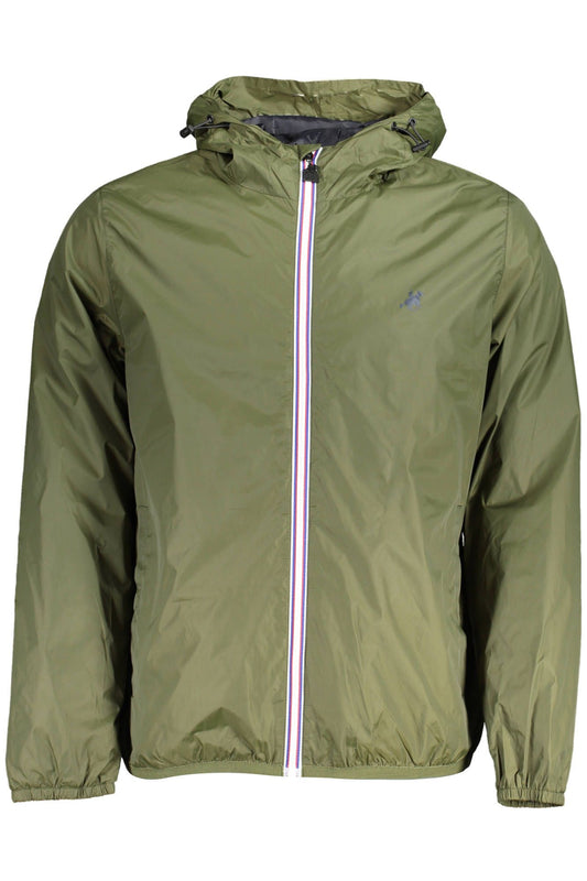 Elegant Waterproof Green Hooded Jacket