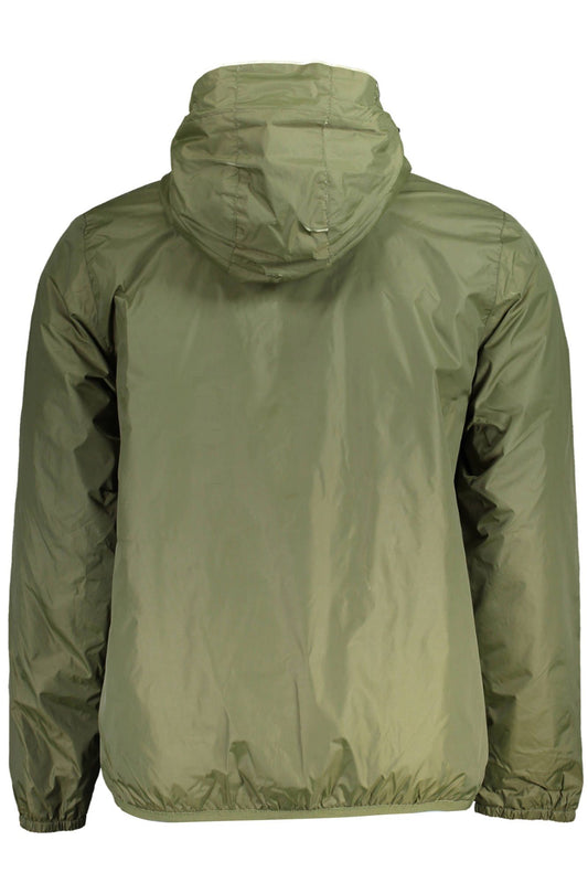 Elegant Waterproof Green Hooded Jacket