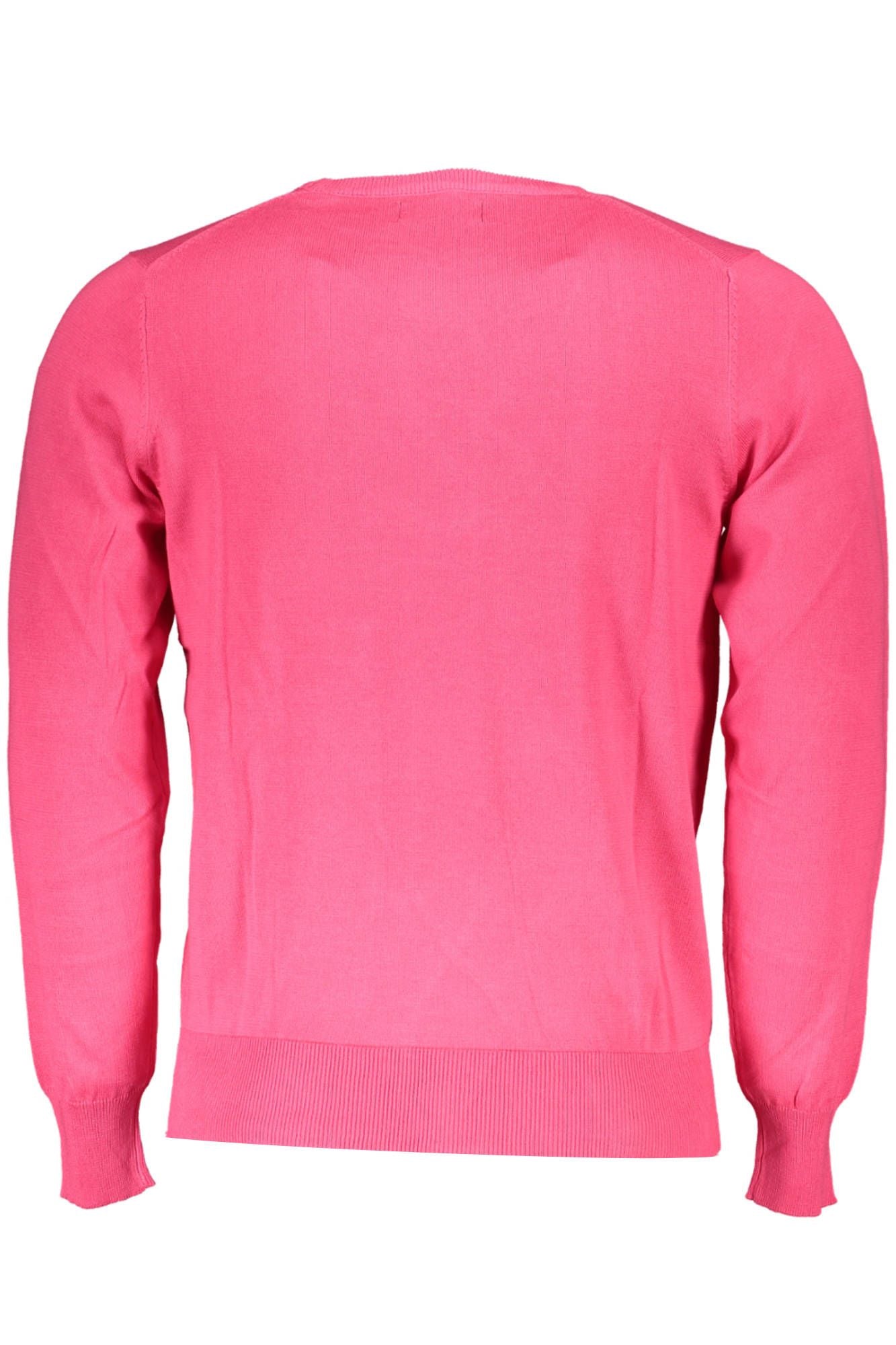 Chic Pink Round Neck Cotton Sweater