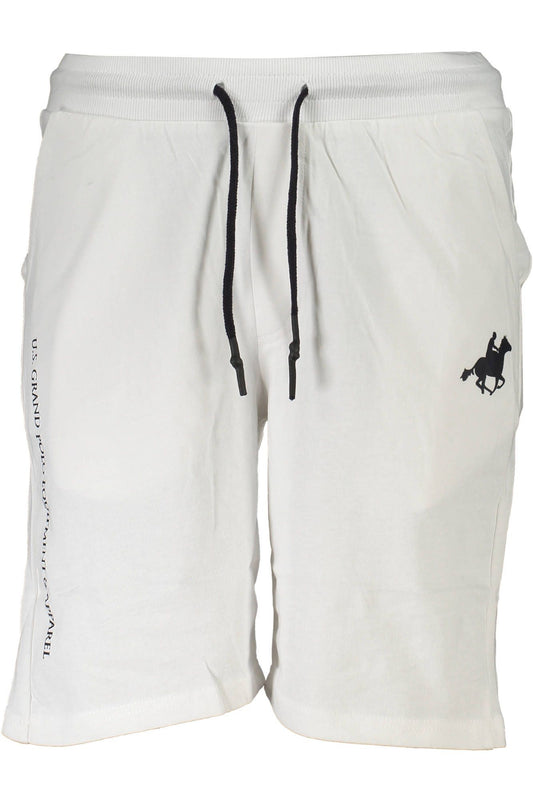 Elegant Sporty White Polo Shorts