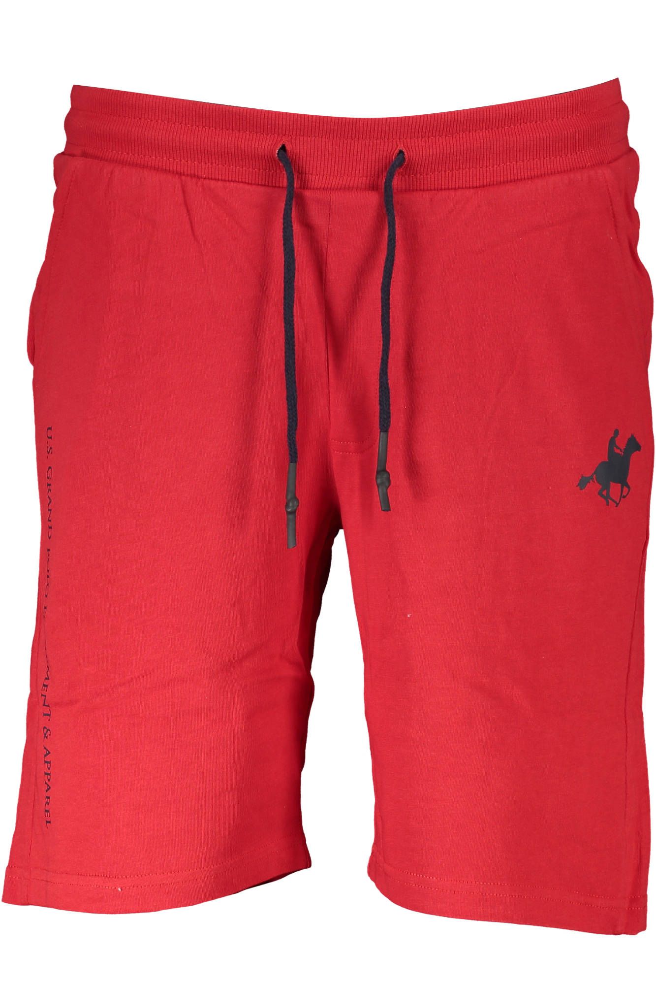 Sporty Elastic-Waist Shorts - Vibrant Red