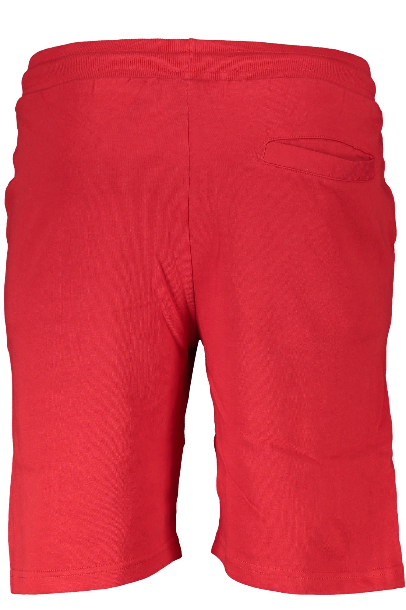 Sporty Elastic-Waist Shorts - Vibrant Red