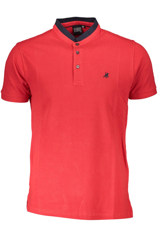 Mandarin Collar Polo with Contrast Details