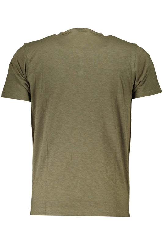 V-Neck Cotton Tee with Embroidered Logo
