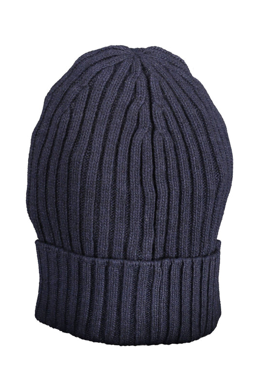 Embroidered Logo Wool Cap in Blue