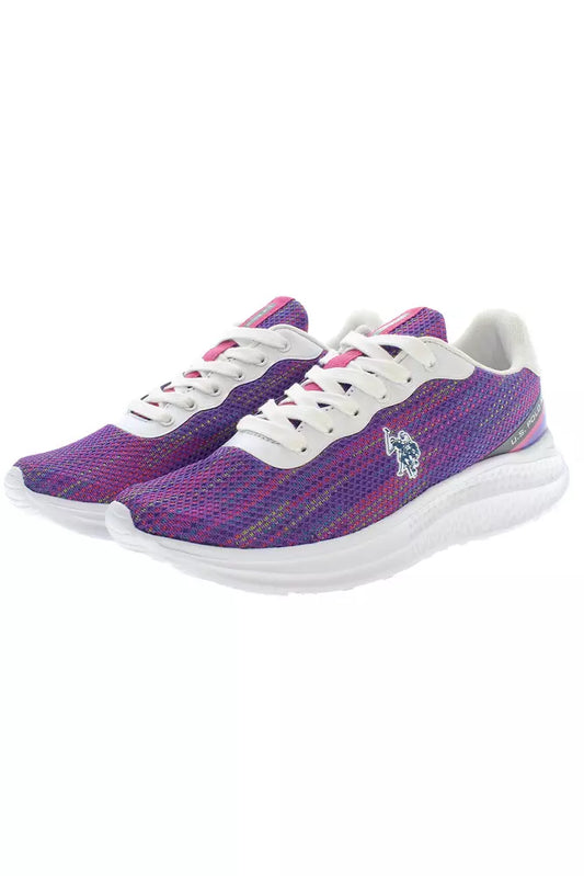 Elegant Purple Lace-up Sneakers