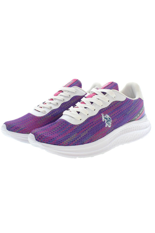 Chic Purple Lace-Up Sports Sneakers