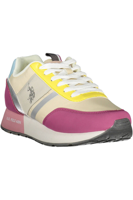 Chic Purple Sports Sneakers with Logo Detail