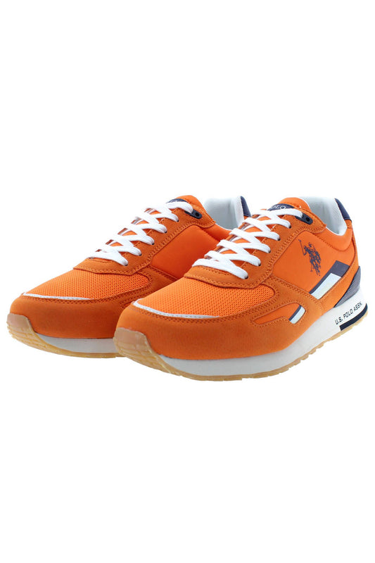 Electrify Your Step: Vibrant Orange Sports Sneakers