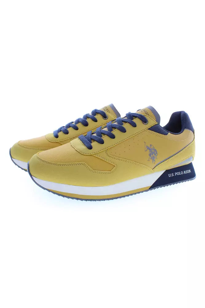 Sleek Yellow Sneakers with Contrast Details