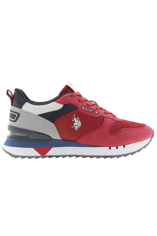 Elevate Your Game: Red Laced Sports Sneakers