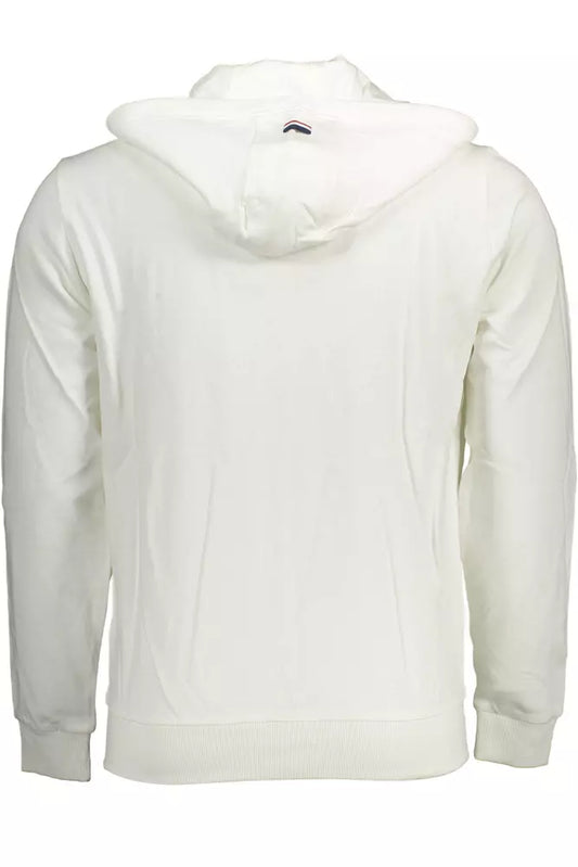 Classic White Hooded Zip Sweatshirt
