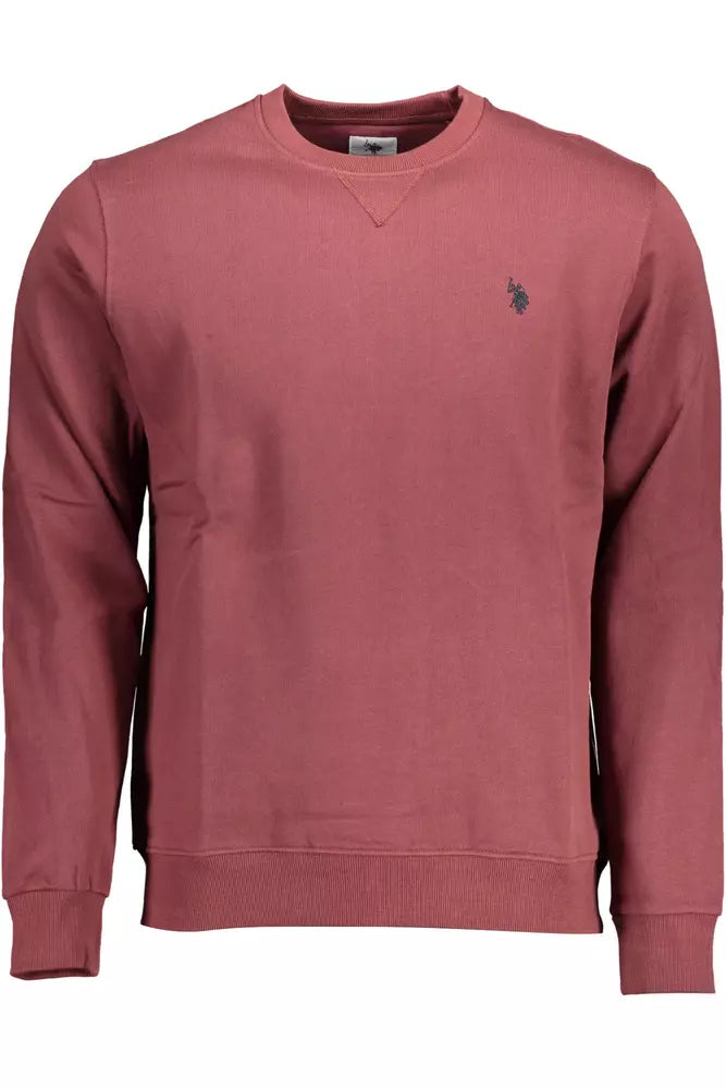 Purple Cotton Round Neck Sweater