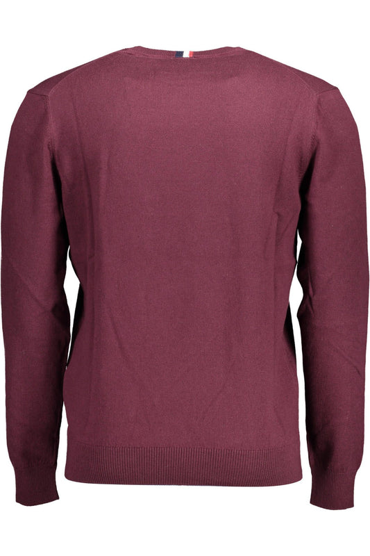 Elegant Purple Cotton Cashmere Sweater