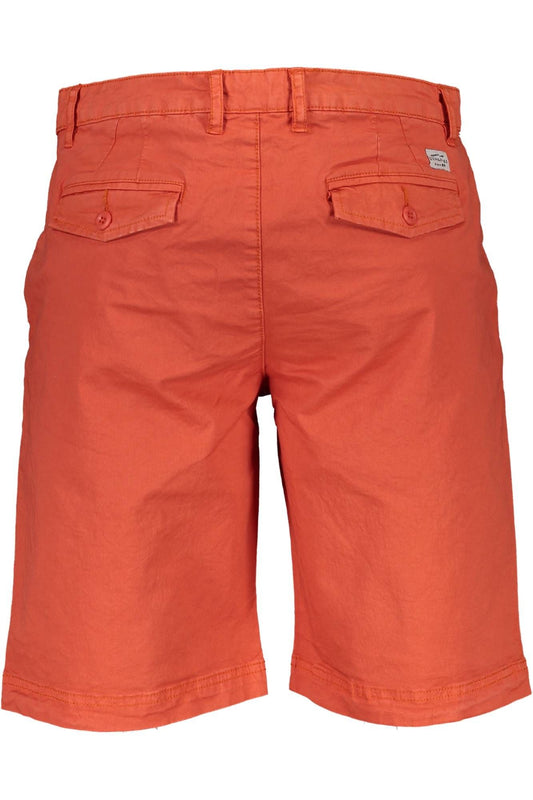 Vibrant Orange Cotton Bermuda Shorts