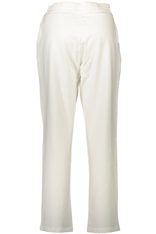 Chic White Sports Trousers with Logo Detail