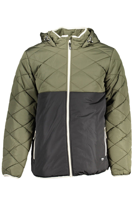 Urban Green Hooded Long-sleeve Jacket