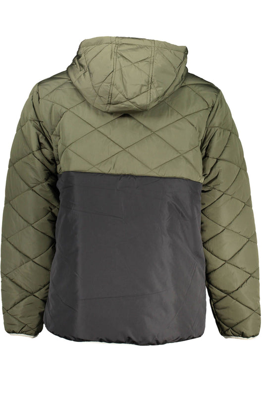 Urban Green Hooded Long-sleeve Jacket