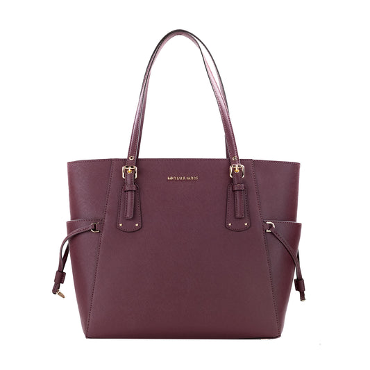 Voyager Large Merlot Saffiano Leather East West Tote Bag Purse