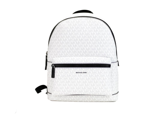Cooper Large Bright White Signature PVC Shoulder Backpack Bookbag