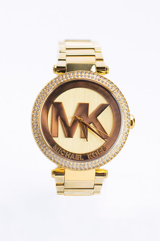 Parker Glitz Gold Toned Stainless Steel Wrist Watch MK5784
